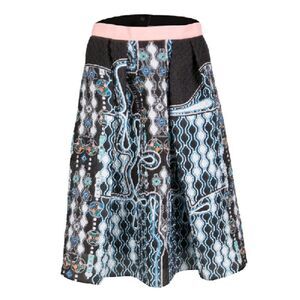 NWT PETER PILOTTO - NEW Waffle Texture Print Circle Skirt 8